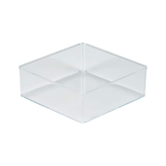 Simplify Large Square Clear Drawer Organizer | 2" x 6" x 6" | Michaels®